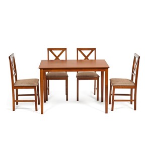 Обеденный комплект Хадсон (стол + 4 стула) id 13831 Espresso арт.13831 в Чебоксарах